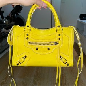 Balenciaga Lemon Mini Motorcycle City Bag 🍋💛